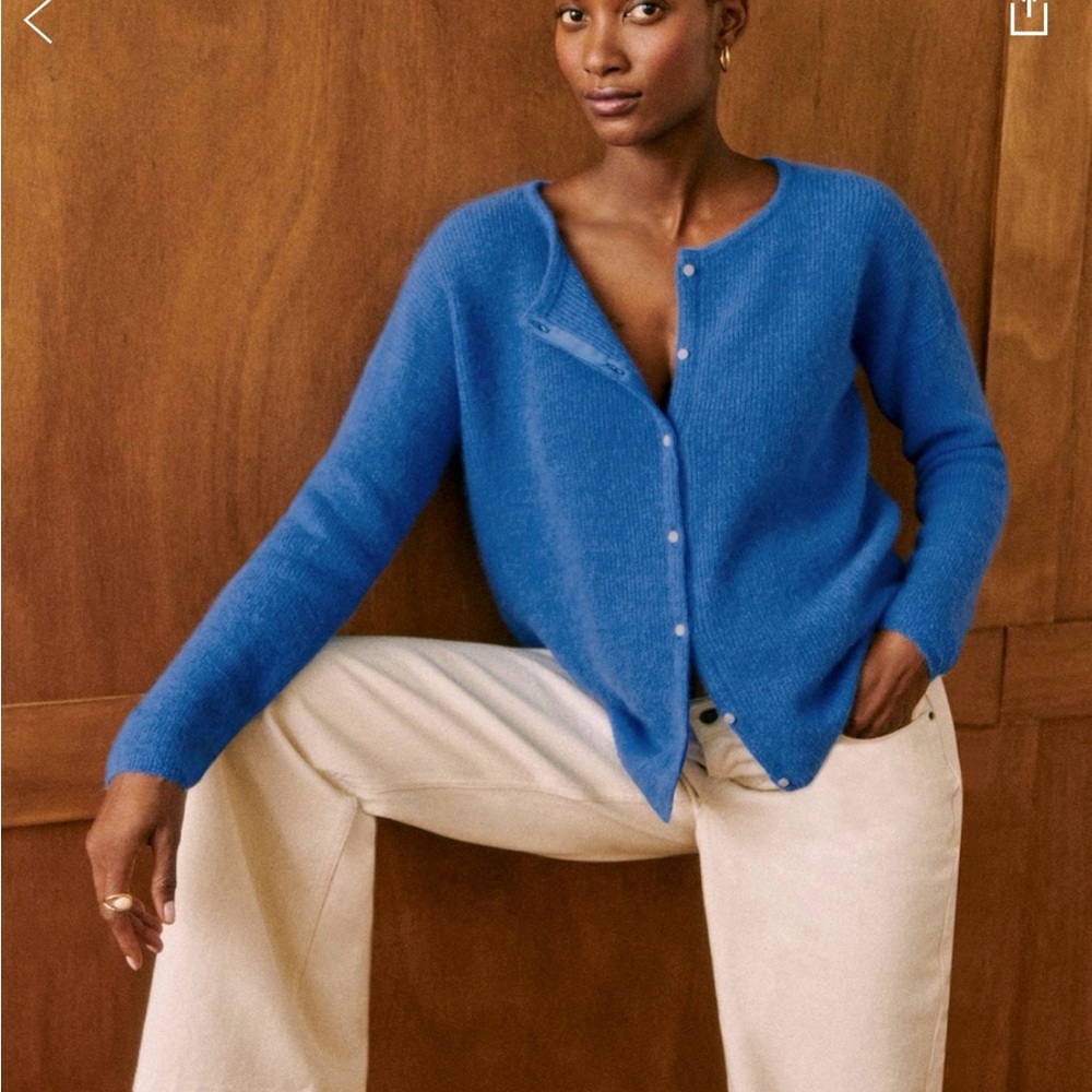 Sold Sezane Gaspard Cardigan in Azure Blue
